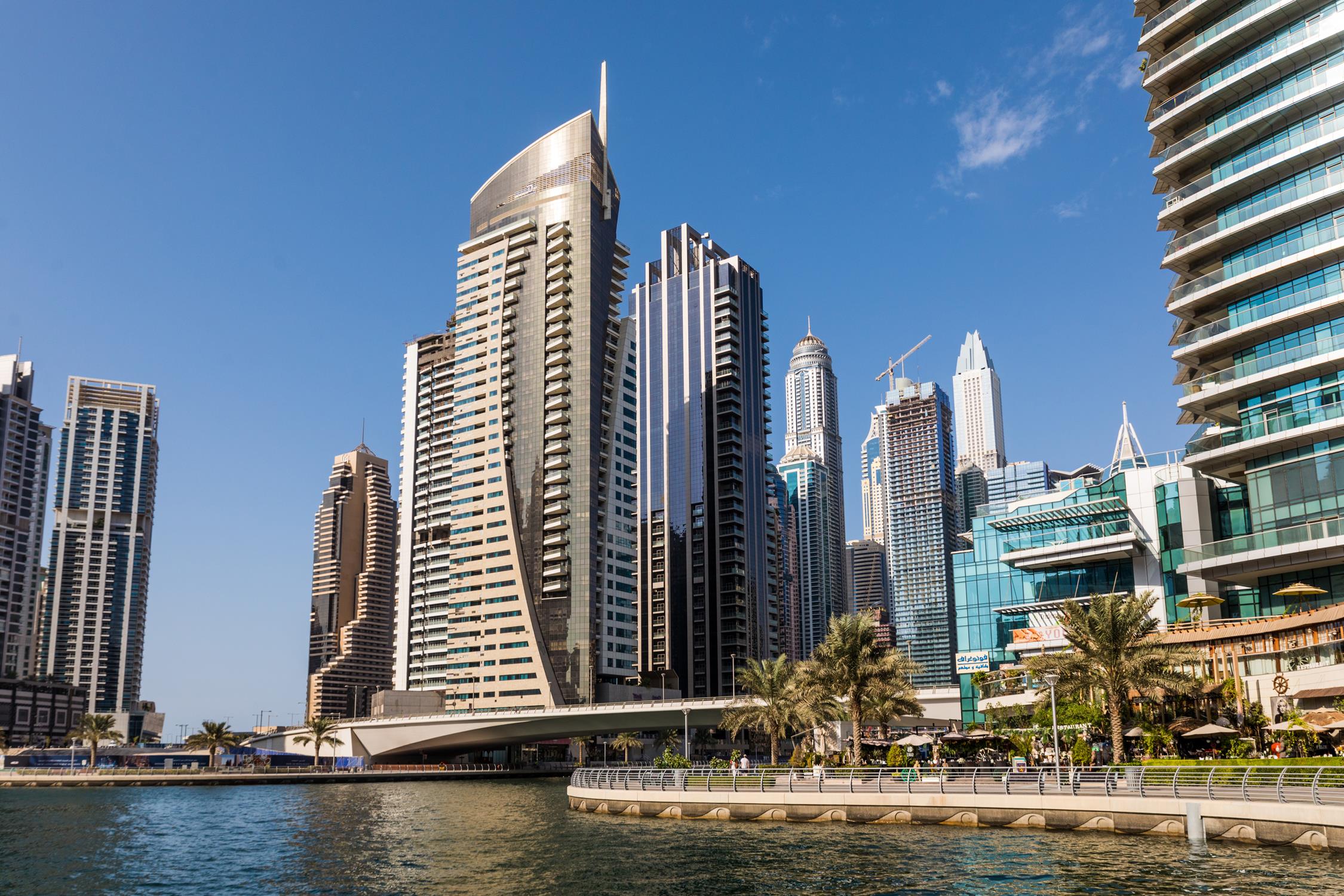 Panorama of the luxury center of Dubai,Dubai,United Arab Emirates